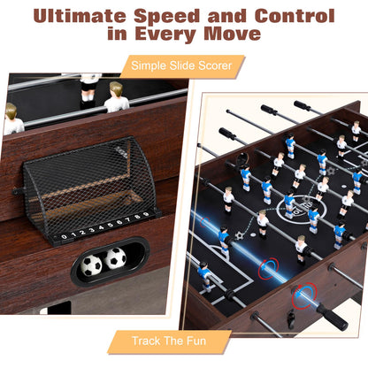 4-in-1 Combo Game Table – 55" Multi-Game Table with Foosball, Electric Air Hockey (Powerful 700mA Motor), Ping Pong & Poker – Great for Home & Game Room Fun