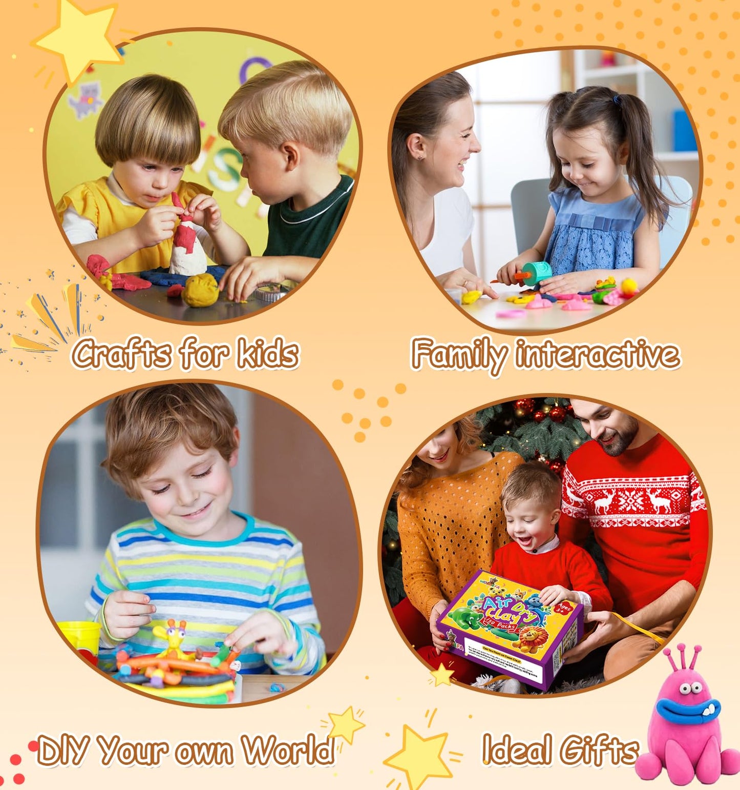 Air Dry Clay for Kids 150 Packs Air Foam Clay, Magic Clay, Non-Sticky Soft and Super Light Molding Clay with Sculpting Tools, Guide, Arts and Crafts Gift for Boys Girls Kids 3 Age+
