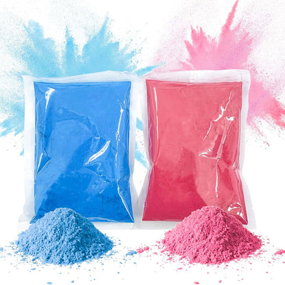 1lb 1lb Pack 2 POPUPARTY Gender Reveal Color Powder - Pink & Blue Powder, Perfect for Baby Gender Reveal, Color Toss