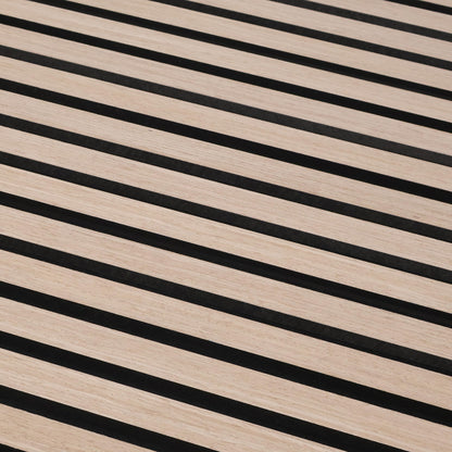 GreenClad Wood Slat Wall Panels for Wall, 4-Piece Acoustic Decorative Wood Panels for Interior Accent Walls, Sound Absorbing Wall Panels, 94" × 12.6" Each (White Oak)