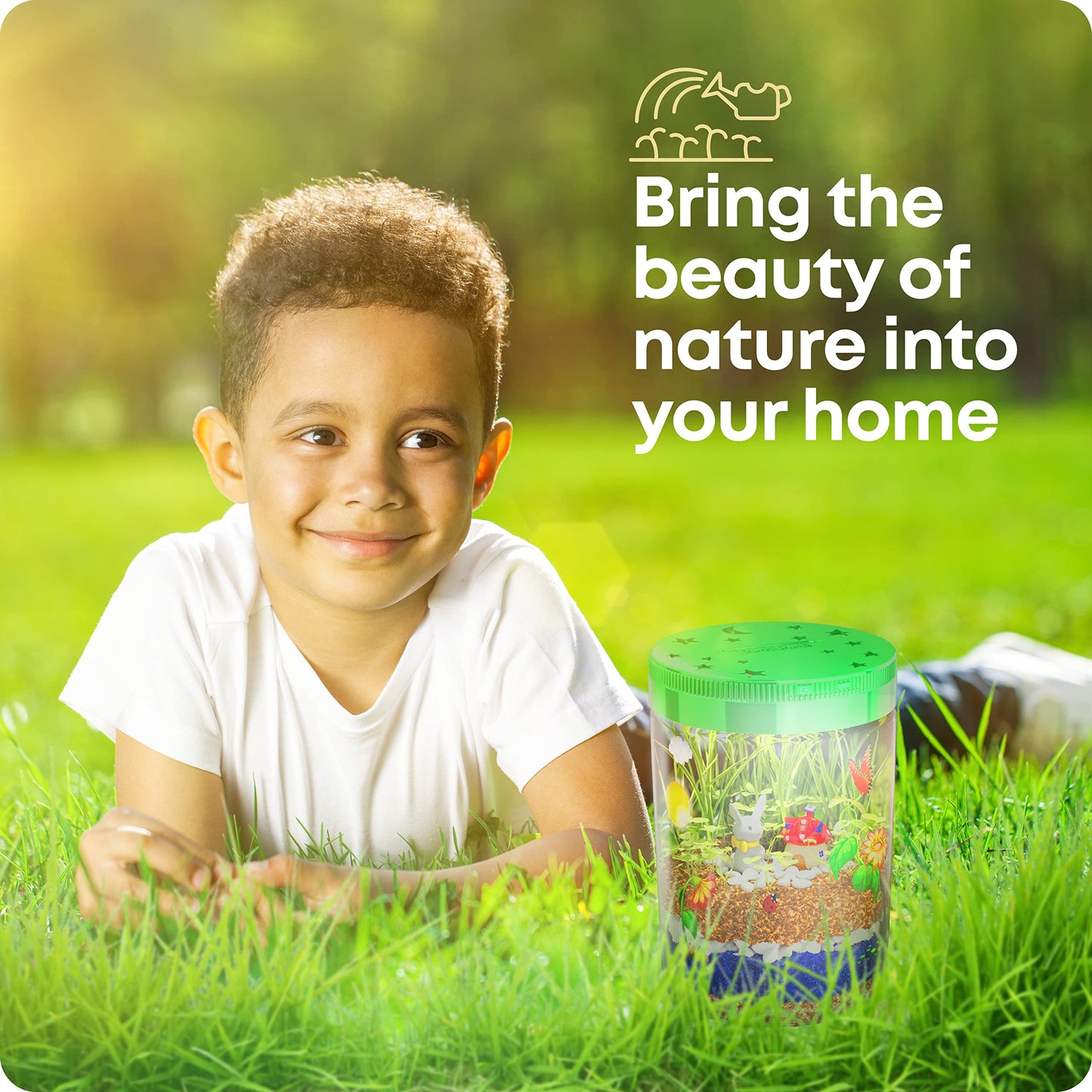 Dan&Darci Light-Up Terrarium Kit for Kids - STEM Science Kit - Educational DIY Toy for Boys & Girls - Birthday Gift - Craft Project Idea for Ages 6 7 8 9 10 11 12 Year Old - Craft for Boys