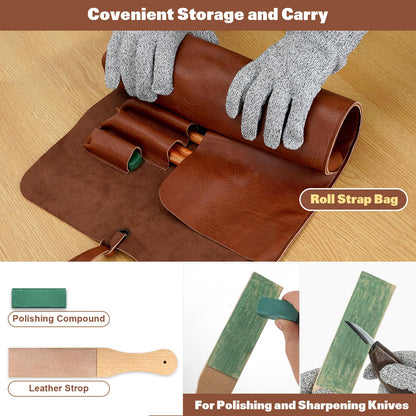 Wood Carving Tools, 15Pcs Wood Carving Kit with PU Storage Bag, Wood Whittling Kit with 6Pcs Whittling Knives & 5 Detail Carving Knives for Adults Wood Carving DIY
