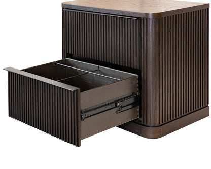 Martin Furniture Wood Lateral File with Legal Letter File Drawer Office Storage Brown
