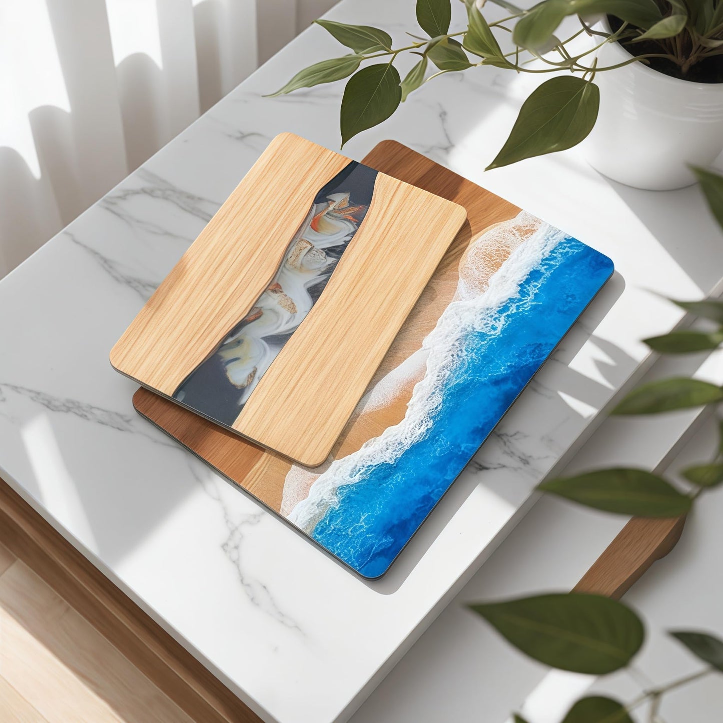 3pcs Epoxy Table Molds 15.7x9.8 inch - 11.4x7.5 inch - 4x2 inch, Large Rectangular Epoxy Resin Molds, Tray Resin Molds, Epoxy Deep Molds for Tables, Cutting Boards, DIY Art Resin