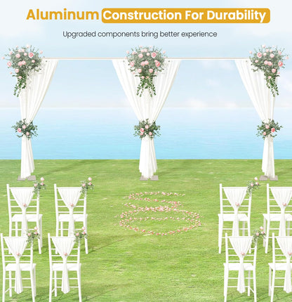 Jiang&Rong 10ft x 20ft Adjustable Backdrop Stand Kit - Heavy Duty Pipe and Drape Stand for Photo Studio, Booth, or Photography Backgrounds
