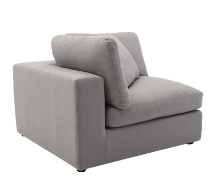 Roundhill Furniture Rivas Contemporary Feather Fill 4-Piece Modular Sectional Sofa, Graphite