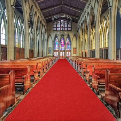 4ft x 30ft Red Carpet Runner for Party,Anti Slip Thickening 350 GSM Non-Woven Polyester Fabric Aisle Runner for Wedding Ceremony, Red Carpet Runner for Hollywood Theme Party