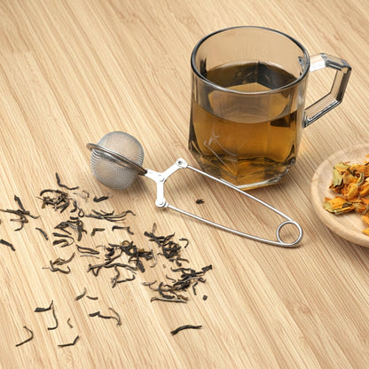 HANLANXUE 36 Pcs Loose Leaf Tea Infuser Stainless Steel Mesh Snap Tea Strainers Tea Infuser with Handle Fine Mesh Tea Ball Filter Tea Diffusers Steeper for Loose Leaf Tea, Seasonings