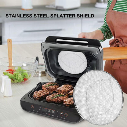Yidata 2-Pack Splatter Shield for Ninja Foodi FG551, 304 Stainless Steel Reusable Splash Guard, Oil Proof & Dishwasher Safe Air Fryer Grill Accessories