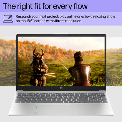 HP 15.6 inch Laptop, HD Touchscreen Display, AMD Ryzen 3 7320U, 8 GB RAM, 128 GB SSD, AMD Radeon Graphics, Windows 11 Home in S Mode, Natural Silver, 15- fc0099nr