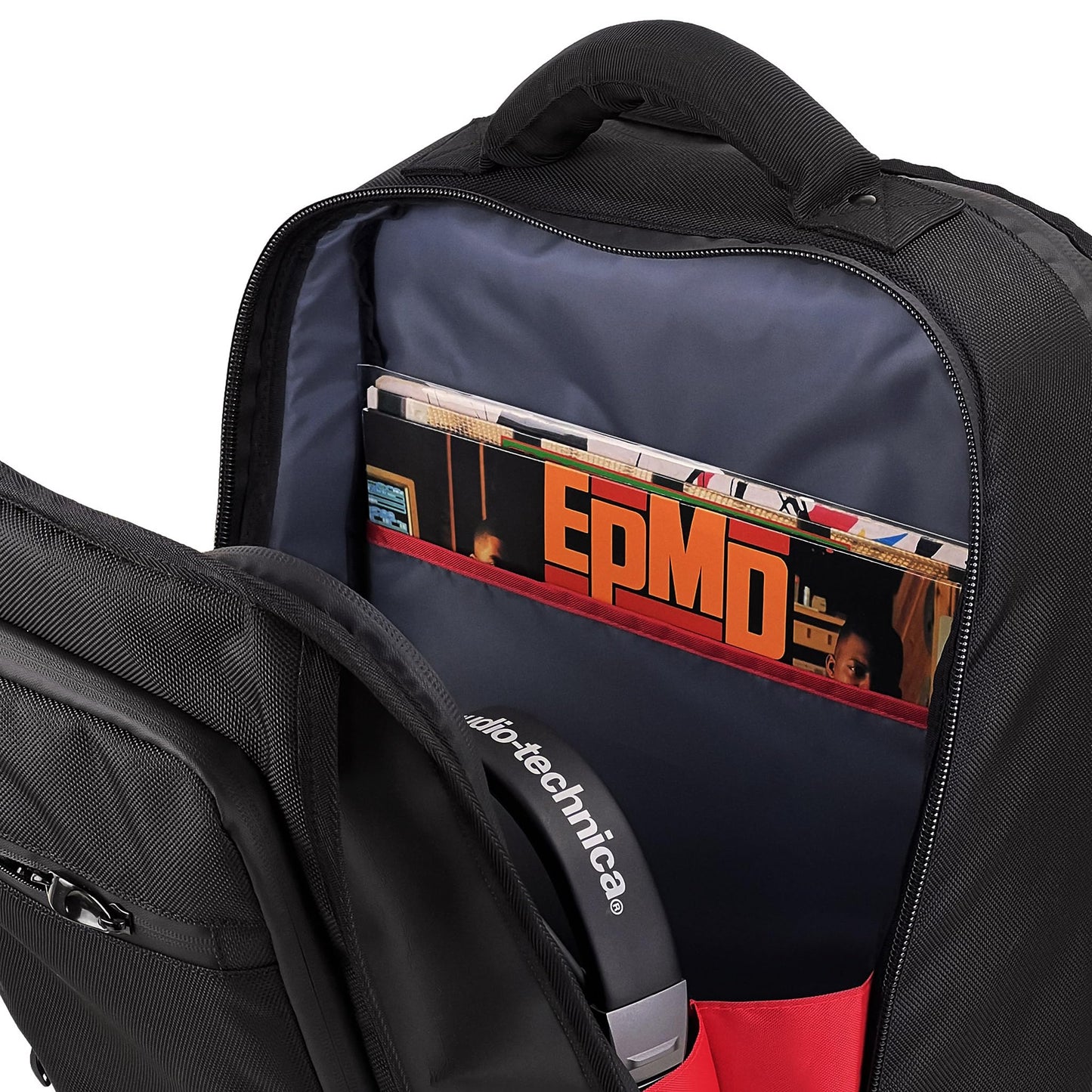 TRAKPACK Backpack for Producers & DJs, XL Capacity with 3 Storage Layers, Fits Akai MPC Live 3 / Ableton Push 3 / Native Instruments Maschine / Pioneer DDJ-FLX4 / Traktor Kontrol S2 / 12" Vinyl LPs