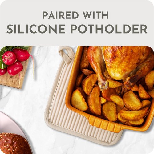 Extra Long Silicone Oven Mitts by [Brand Name] - Heat Resistant 500°F | BPA-Free 4-Piece Kitchen Set
