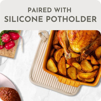 Extra Long Silicone Oven Mitts by [Brand Name] - Heat Resistant 500°F | BPA-Free 4-Piece Kitchen Set