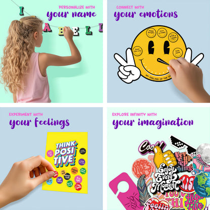 Glow in the Dark Wall Collage Kit for Teen Girls - 1000+ Stickers Teen Girl Room Bedroom Decor, Room Decor for Teen Girls - Teen & Tween Girls Trendy Stuff - Top Gifts for 10 11 12 13 14 Year Old Girl