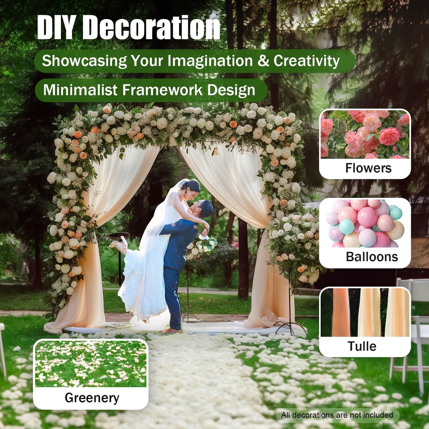 Backdrop Stand Pipe Kit, 10 x 50FT Professional Backdrop Stand Pipe Kit Heavy Duty Background Support System Curtain Frame with Steel Base for Wedding Party Photography Trade Show Display