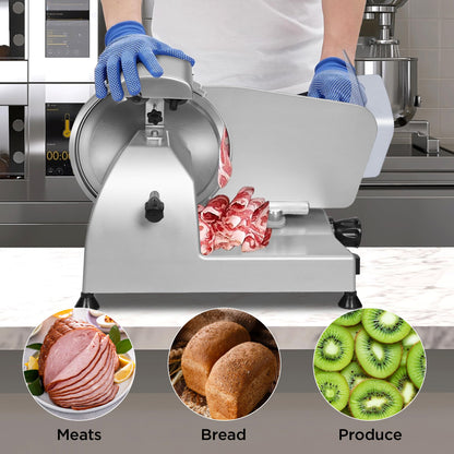 Paladin Equipment 10" Commercial Meat Slicer, Electric Deli Slicer with Stainless Steel Blade, Adjustable Thickness and Built-in Sharpener, Food Slicer for Meat, Bread and Cheese, Simple to Clean
