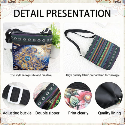 LSQFS 5D Diamond Painting Shoulder Bag, DIY Diamond Art Kits for Adults with Adjustable Strap & Zipper, Artistic Handbag for Women, Perfect for Shopping & Daily Use