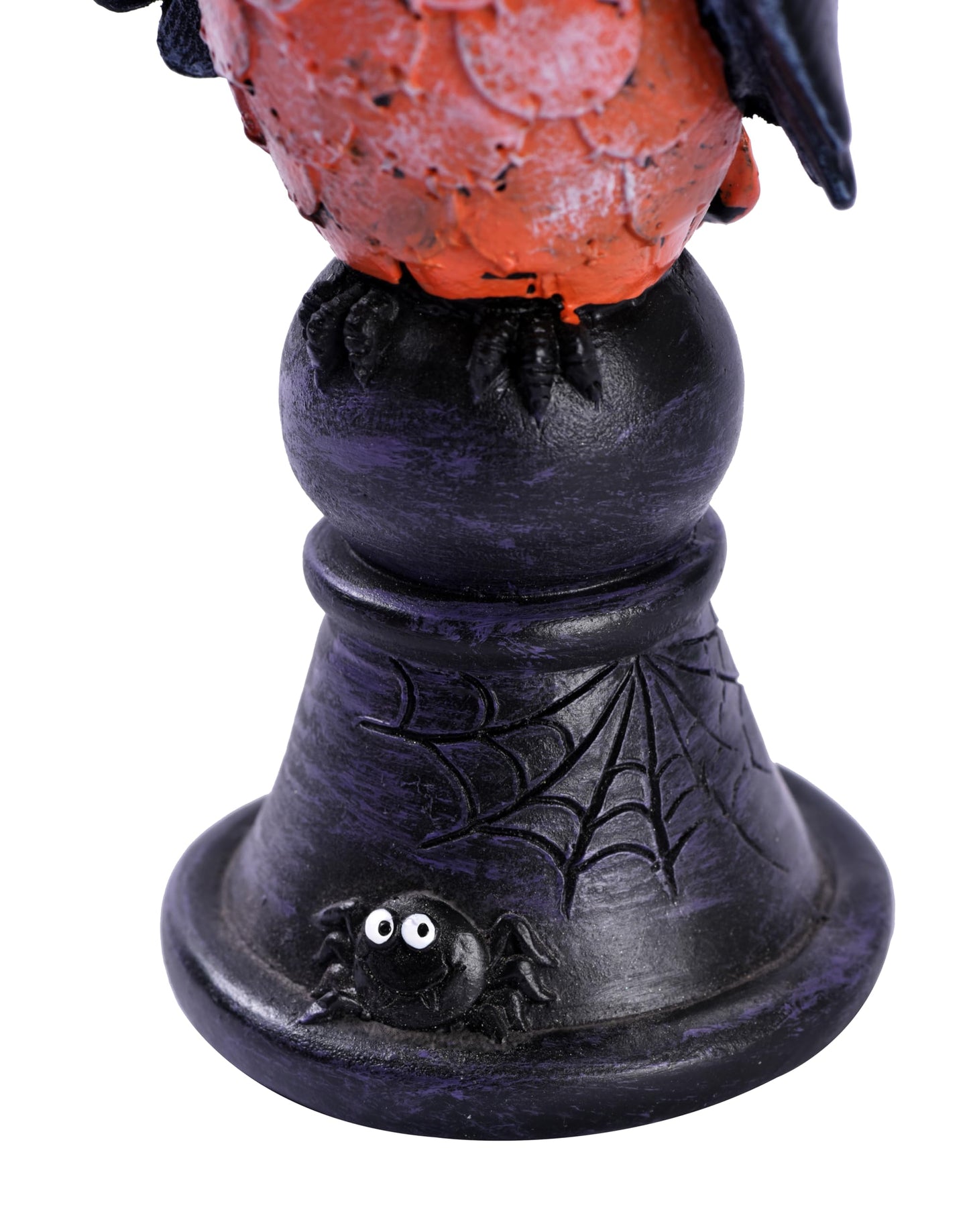 voiyio Resin Owl Statue Decor Home Indoor Halloween Party Decoration Figurine with Witch Hat Room Table Decoration Aesthetic Works of Art of Plastic (Orange)