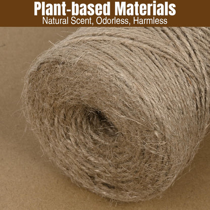 Jute Twine 2mm 4000 Feet Long Natural Jute Twine String for Garden, Crafts, Plant Tying, Gift Packing, DIY Projects(5Rolls, 800Feet/Roll)