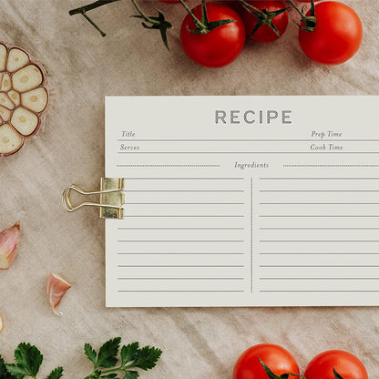 Jot & Mark Recipe Cards: 3x5 Inches Blank Double Sided, 50 Count (Modern Minimal)