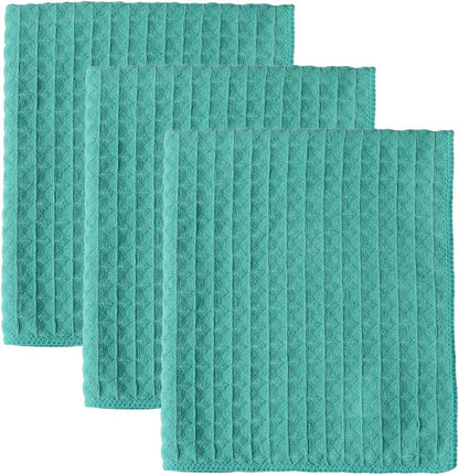 16inch 19inch 3 Pack Microfiber Dish Cloths Thick Waffle Weave Kitchen Dish Rags Ultra Absorbent Odor Free Dishcloths X