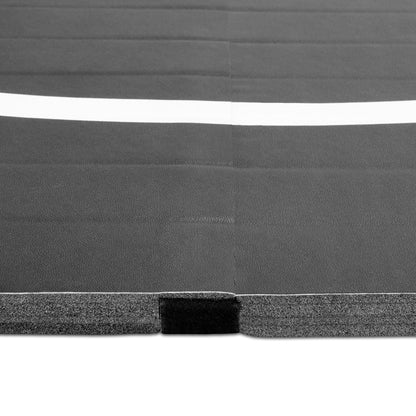 Meister FlexFloor Wrestling Mat - 10ft x 10ft Roll-Up Pro Training Mat for Home & Gym - Black