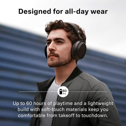 Sennheiser Momentum 4 Wireless Noise Cancelling Headphones - Bluetooth Headset for Crystal-Clear Calls with Adaptive Noise Cancellation, Over-Ear Headphones, 60h Battery Life, Folding Design, Black