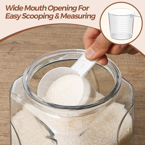 ComSaf 64 oz Glass Jar Set - Airtight Storage Containers with Lids for Kitchen & Pantry | Set of 2