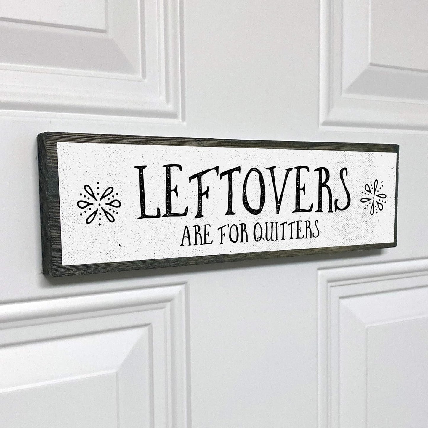 Thanksgiving Wood Signs (Medium - Leftovers Are For Quitters, Wood And Metal)