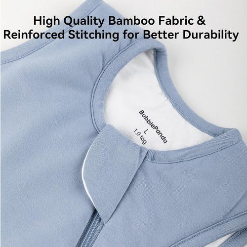 BubblePanda Bamboo Sleep Sack - Soft & Lightweight 0.5 Tog for Toddlers 24-36 Months | 2-Way Zipper