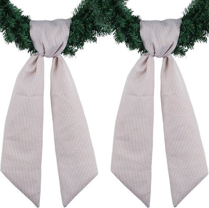 Brown Striped Wreath Ribbon Set by [Brand Name] - 5.12" Wide x 54.33" Long | Perfect for Spring Decor