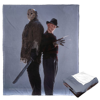 Northwest Freddy vs Jason Silk Touch Throw Blanket, 50" x 60", Back to Back
