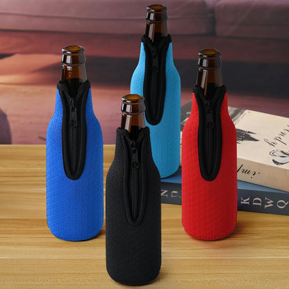 Xumbtvs 4 Pcs Beer Bottle sleeves, Non-slip Neoprene Insulated Beer Holder Cooler Cover for 12oz 330ml Bottle (Colorful1)