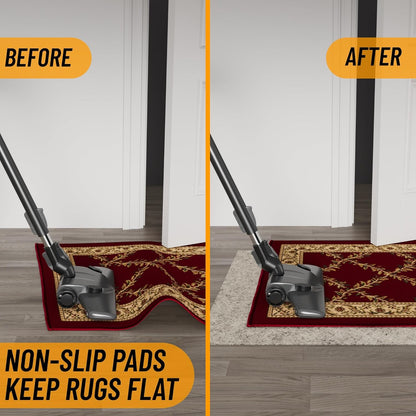 2'7" 7' 1/12 Inch Ottomanson x Non-Slip Rug Pad Gripper Ultra Thin Dual Surface Felt + Rubber Gripper - Safe for All