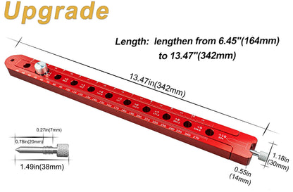 Woodworking Compass Scriber, Portable Aluminum Alloy Woodworking Compass Tool, Adjustable Metric/Inch Arc Drawing Ruler Circle Drawing Ruler Marking Gauge Circle Marking Tool