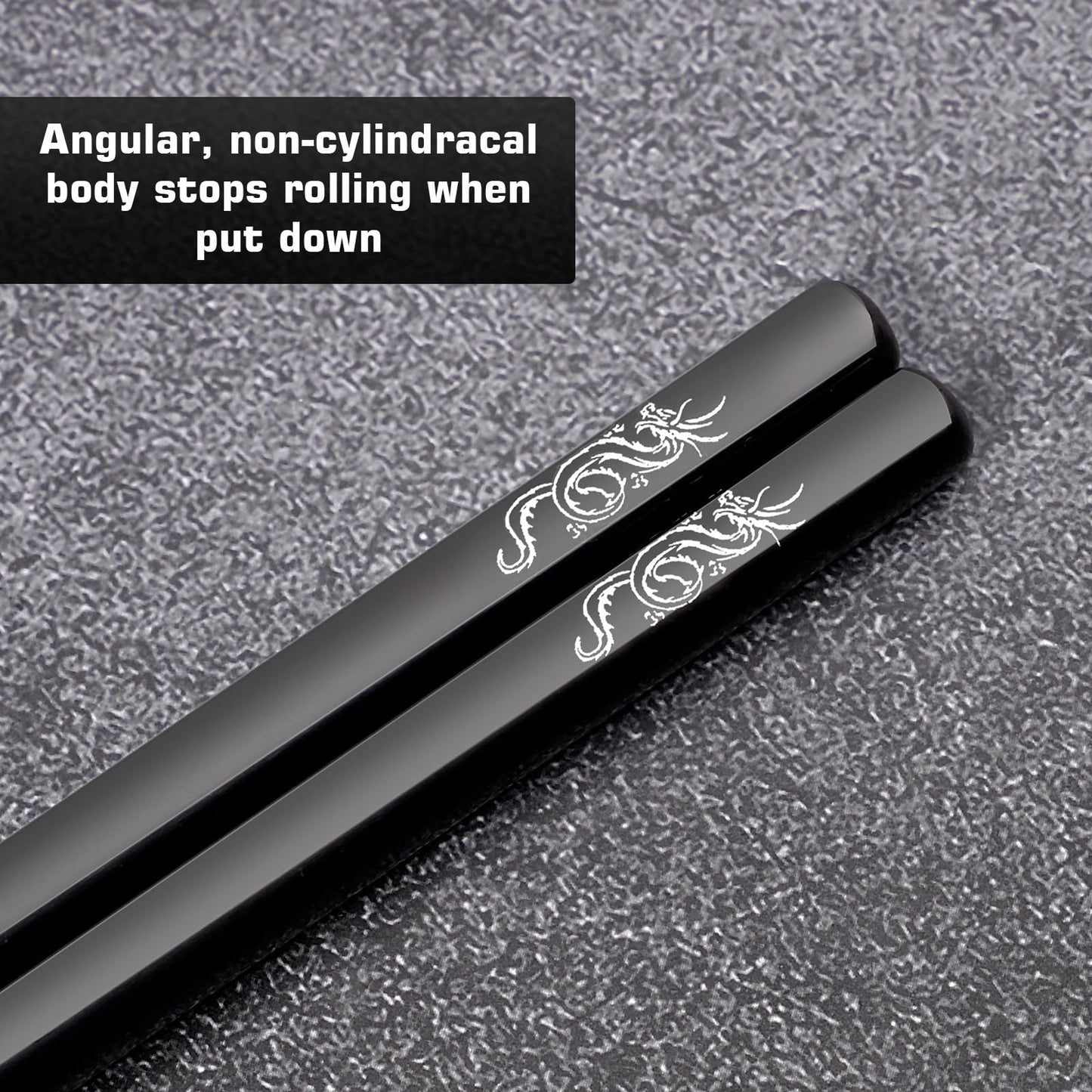 Youda 99.8% Pure TITANIUM Chopsticks 1 Pairs with Black Carrying Case Ultralight and Reusable Chopsticks for Camping, Home, Travel