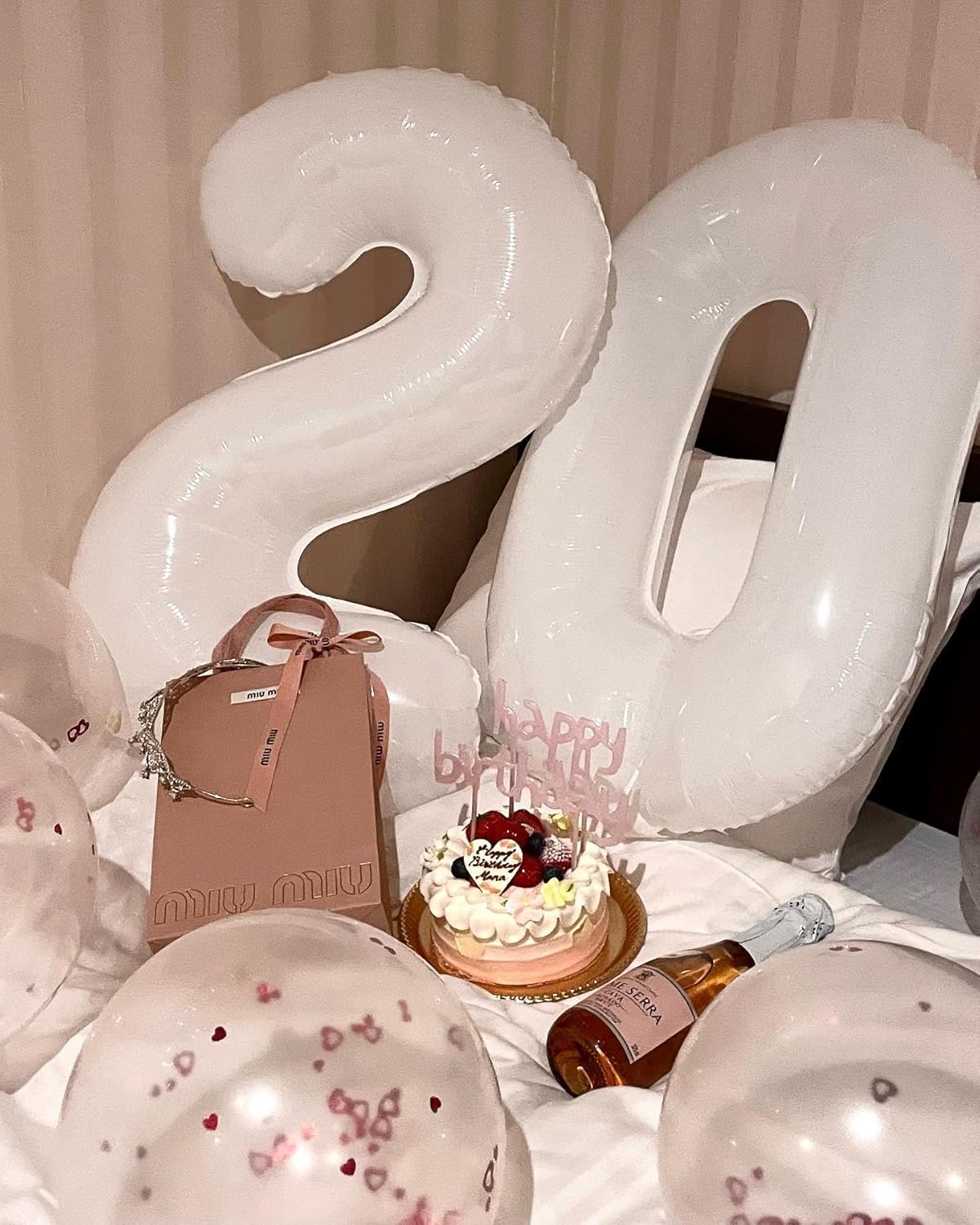 Number 20 Balloon by [Brand Name] - 40-Inch White Birthday Decoration for 20th Party Supplies