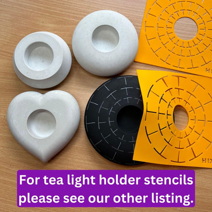 Tea Light Candle Holder Silicone Mold - by Happy Dotting Company - Round Shape - Tealight Candle Molds for Cement Casting - DIY & Creative Projects - Dotting and Mandala Art