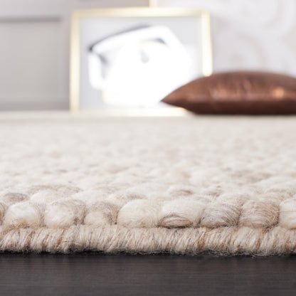 SAFAVIEH Area Rug 8x10 - Natura Collection - Large - Beige, Handmade Wool Blend, Textured Design, Ideal for Living Room, Bedroom, Dining Space (NAT620B)