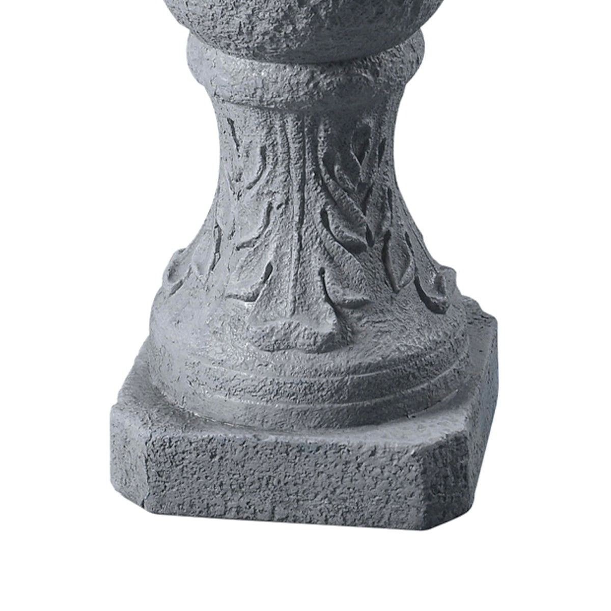 Teamson Home 52.56 in. Outdoor Two-Tier Water Fountain with Realistic ICY Stone Texture for Outdoor Living Spaces Creating a Calming Oasis for Gardens, Landscaping, Patios, Balconies, Lawns, Gray