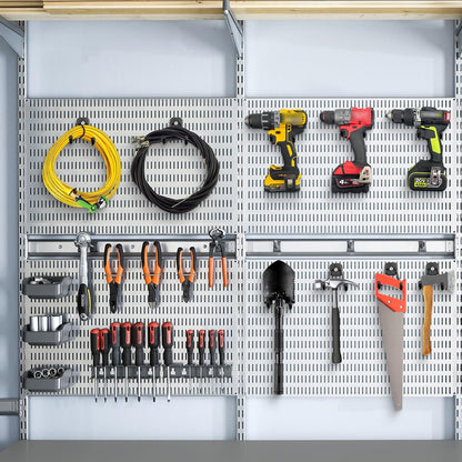 Skiennix Heavy-Duty Magnetic Garage Hooks - 2 Pack Utility Tool Organizer with Anti-Slip Rubber Coating