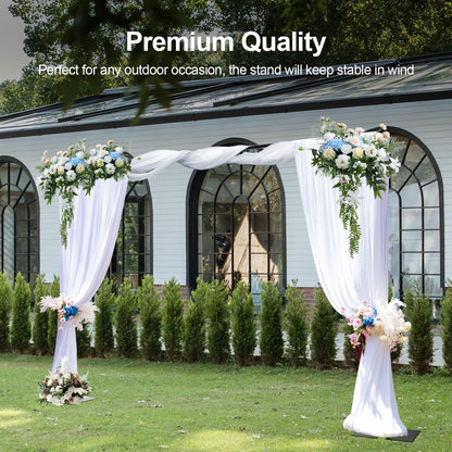 EMART Heavy Duty Backdrop Stand for Parties, 10x12 ft Pipe and Drape Adjustable Back Drop Stand Kit with Flat Base, Sturdy Photo Background Frame DIY Pole for Flower Wall Wedding Curtain