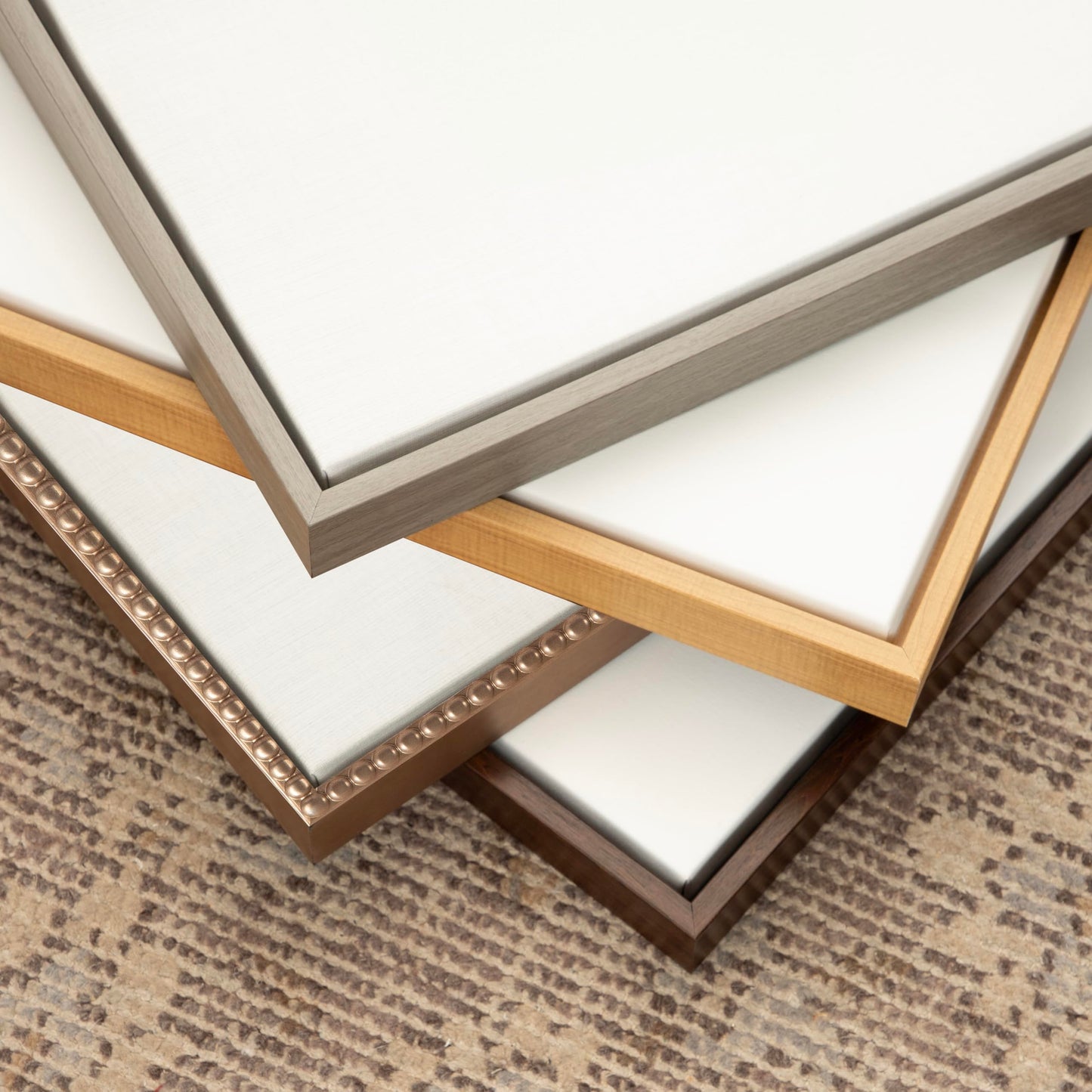 Kate and Laurel Sylvie Blank Framed Canvas Wall Art; 31.5x41.5 White Beaded; Modern Empty Canvas for Paint-Your-Own Art; Ready to Paint Premium Canvas Already Framed