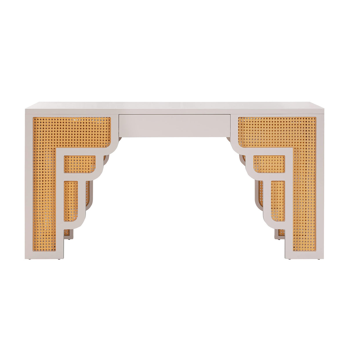 Tov Furniture Suzie Rattan Executive Desk (Cream)