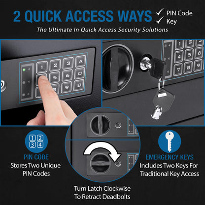 Barska Digital Depository Safe – 0.57 Cu. Ft Front-Load Drop Box for Cash, Money & Mail, Multi-User PIN Code Lock, Steel Construction, Anti-Pry Hinges, Backup Keys, Ideal for Business or Office