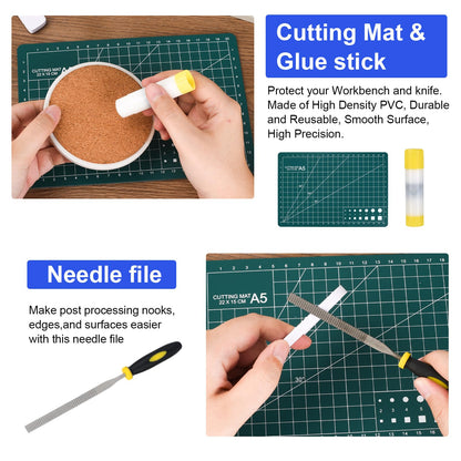 KuanStore 3D Printer Tools Kit, 3D Printing Accessory with 55Pcs Includes Deburring Tool, Caliper, Art Knife Set, Tube Cutter, Storage Bag Suitable for 3D Print Removing, Cleaning