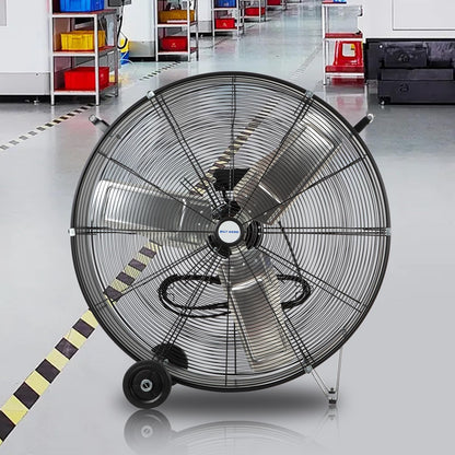BILT HARD 34" 15000 CFM High Velocity Drum Fan, 2-Speed Heavy Duty Industrial Shop Fan with Casters & Handle for Warehouse, Factory Workshop and Garage Use