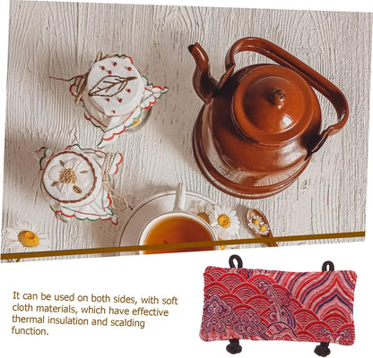Teapot Handle Cover Anti-Scald Sleeve, Heat-Resistant Cloth Handle Protector for Comfortable Boiling