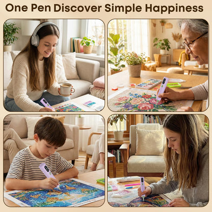 Electric Diamond Painting Pen, Vacuum Diamond Art Pens Cordless & Quiet, Adjustable Suction Mode, Mothers Day Gift for Mom Diamond Painting Tool Supplies for Adults, Purple
