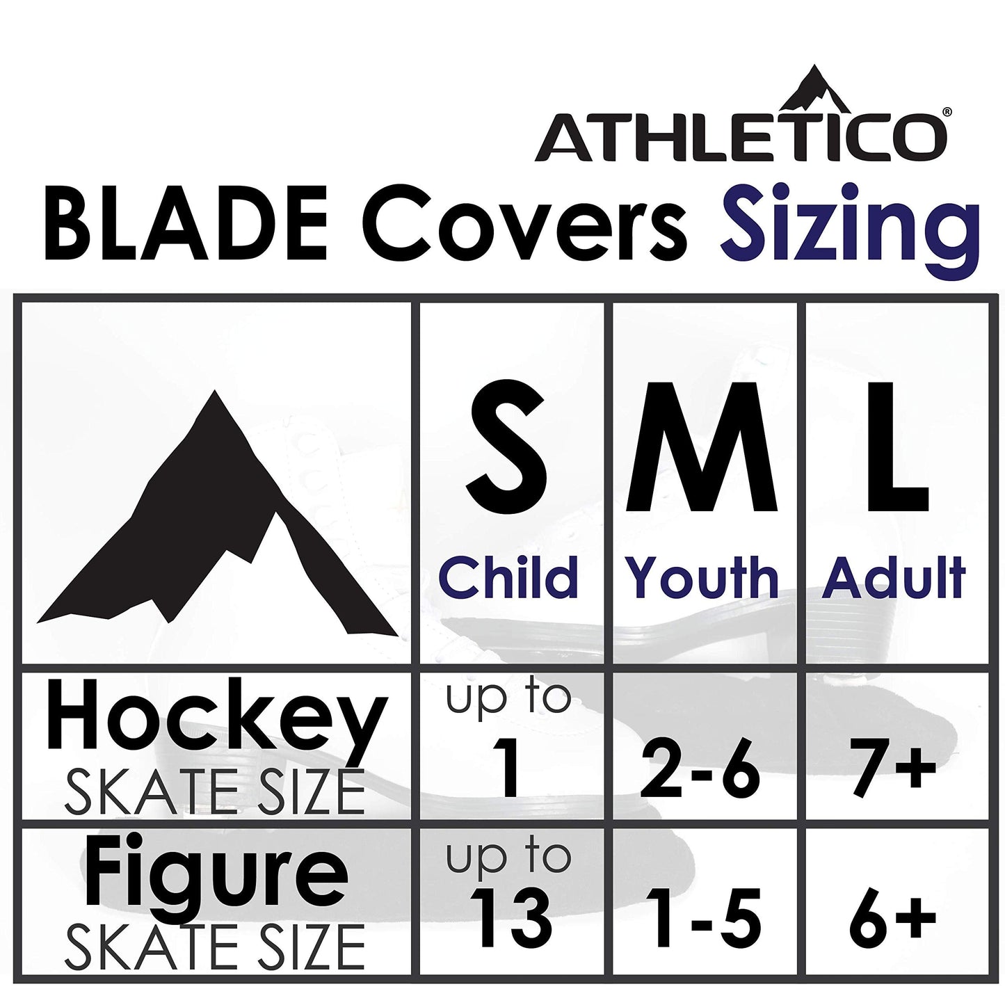 Athletico Ice Skate Blade Covers - Guards for Hockey Skates, Figure Skates, and Ice Skates - Skating Soakers Cover Blades from Youth to Adult Size - Men, Women, & Kids (Medium, Black)